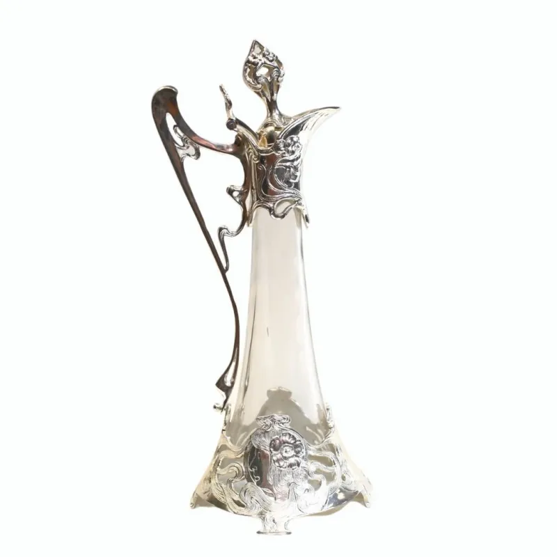 Pamono Art Nouveau Glass Claret Jug
