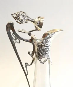 Pamono Art Nouveau Glass Claret Jug