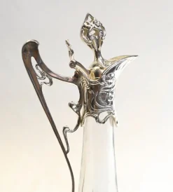 Pamono Art Nouveau Glass Claret Jug