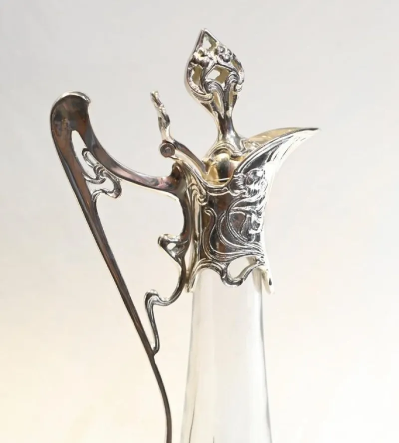 Pamono Art Nouveau Glass Claret Jug