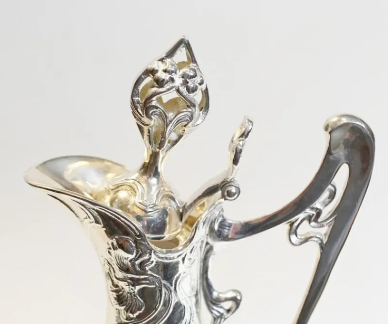 Pamono Art Nouveau Glass Claret Jug