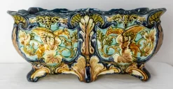 Online Pamono Art Nouveau Griffon Barbotine Jardiniere, 1900s