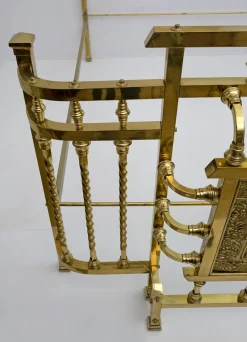 Pamono Art Nouveau Italian Double Bed Brass, 1900s><noscript><img width=