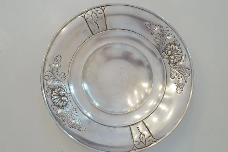 Pamono Art Nouveau Italian Sterling Silver Dish, 1930s> Serving Dishes