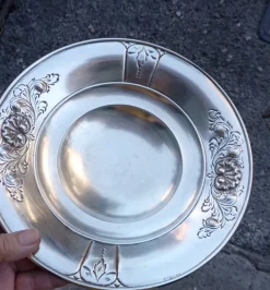 Pamono Art Nouveau Italian Sterling Silver Dish, 1930s><noscript><img width=