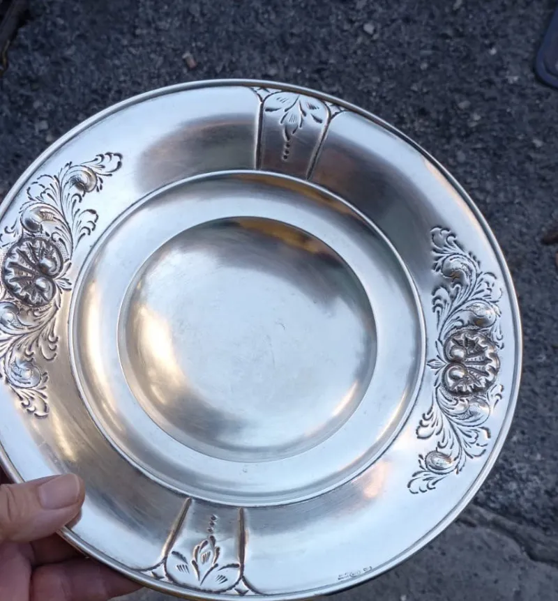 Pamono Art Nouveau Italian Sterling Silver Dish, 1930s> Serving Dishes