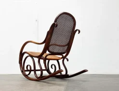 New Pamono Art Nouveau Jugendstil Bentwood Rocking Chair by Fischel, Austria, 1910s