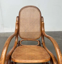 New Pamono Art Nouveau Jugendstil Bentwood Rocking Chair by Fischel, Austria, 1910s