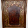 Pamono Art Nouveau La Fontaines Fable Panel with The Crow and the Fox Motif in Repoussé Leather and Dinanderie, 1890s> Architectural Elements