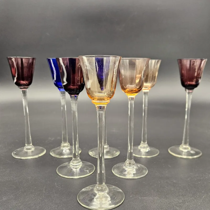 Pamono Art Nouveau Liqueur Glasses, 1910s, Set of 6> Glassware