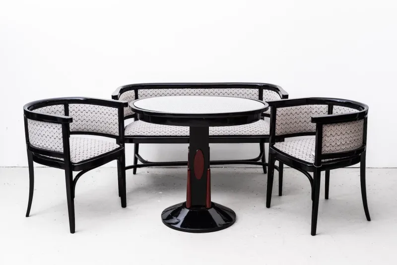 Discount Pamono Art Nouveau Model 417 Seating Group from Mundus, Vienna, 1920, Set of 4