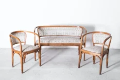 Hot Pamono Art Nouveau Model No. 715 Living Room Set by Gustav Siegel for Jacob & Josef Kohn, Vienna 1905, Set of 3