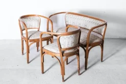 Hot Pamono Art Nouveau Model No. 715 Living Room Set by Gustav Siegel for Jacob & Josef Kohn, Vienna 1905, Set of 3