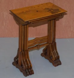Best Pamono Art Nouveau Nesting Tables by Emile Galle, Set of 4