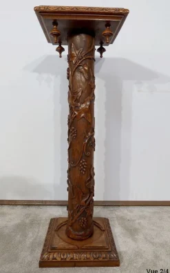 Discount Pamono Art Nouveau Oak Column, 1920s