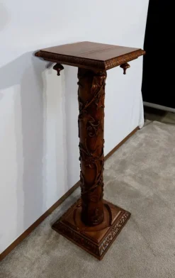 Discount Pamono Art Nouveau Oak Column, 1920s