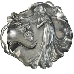 Online Pamono Art Nouveau Openwork Silver-Plated Tray from WMF, 1906