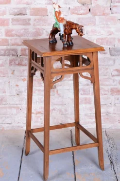Pamono Art Nouveau Pedestal in Walnut, 1900s