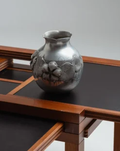Sale Pamono Art Nouveau Pewter Vase from Houzeaux Chevalier, 1920s