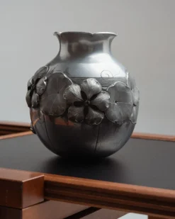 Sale Pamono Art Nouveau Pewter Vase from Houzeaux Chevalier, 1920s