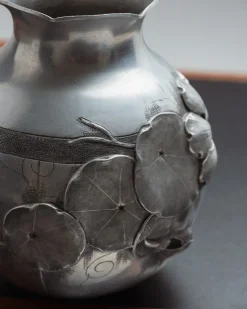 Sale Pamono Art Nouveau Pewter Vase from Houzeaux Chevalier, 1920s