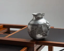 Sale Pamono Art Nouveau Pewter Vase from Houzeaux Chevalier, 1920s