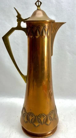 Clearance Pamono Art Nouveau Pitcher in Brass and Copper with Handle from WMF, 1917