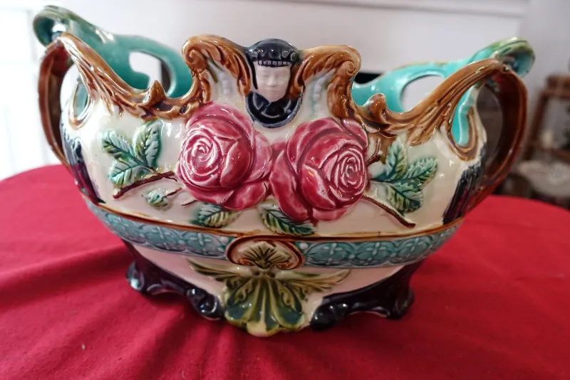 Pamono Art Nouveau Planter in Ceramic> Planters And Jardiniere