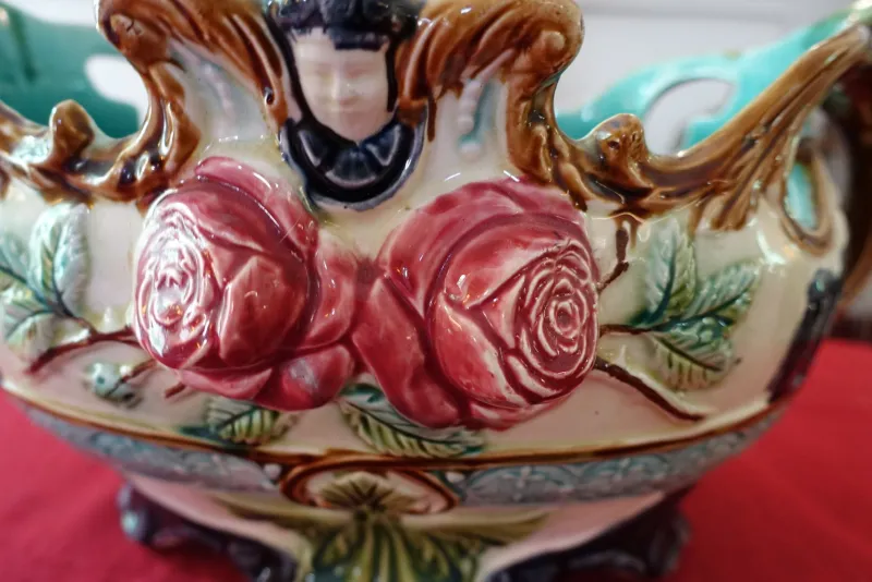 Pamono Art Nouveau Planter in Ceramic> Planters And Jardiniere