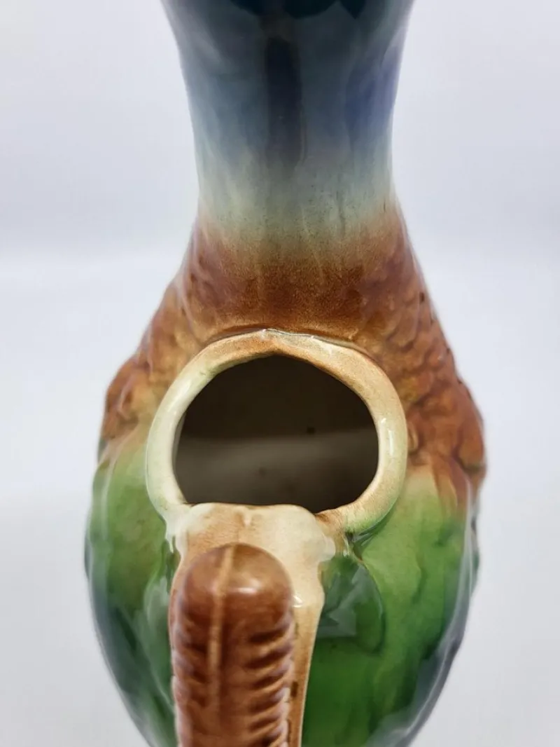 Discount Pamono Art Nouveau Polychrome Slip Earthenware Duck Pitcher from Saint Clément