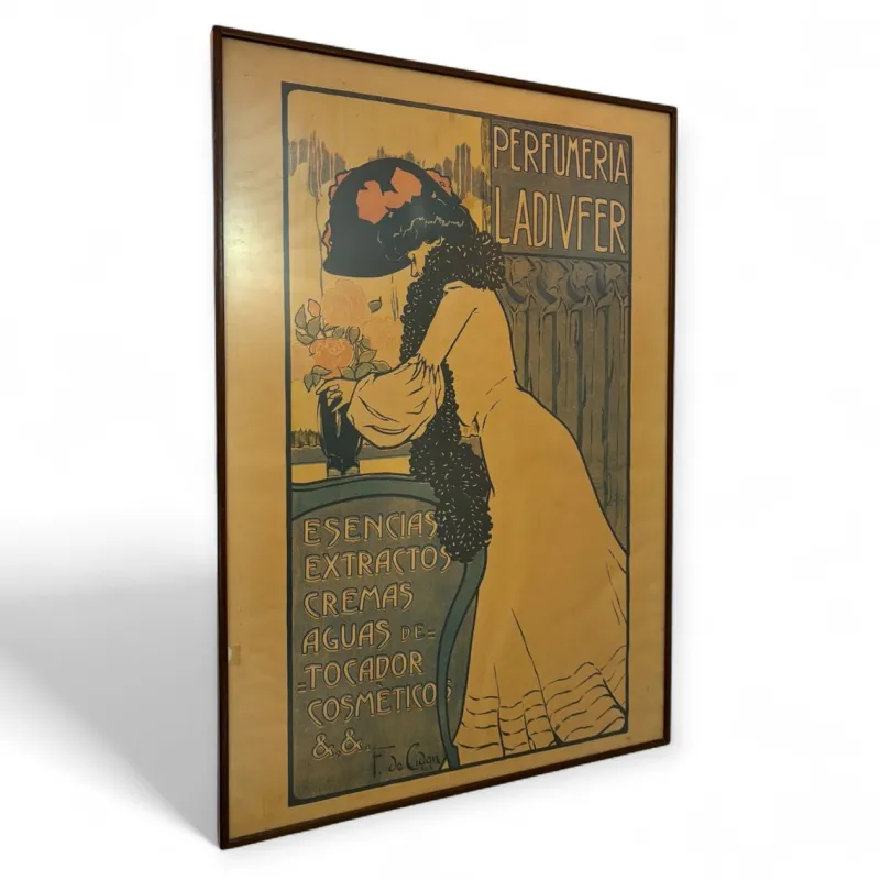 Pamono Art Nouveau Poster for Ladivfer Perfumeries by Francisco De Cidón, 1903> Posters|Wall Decor