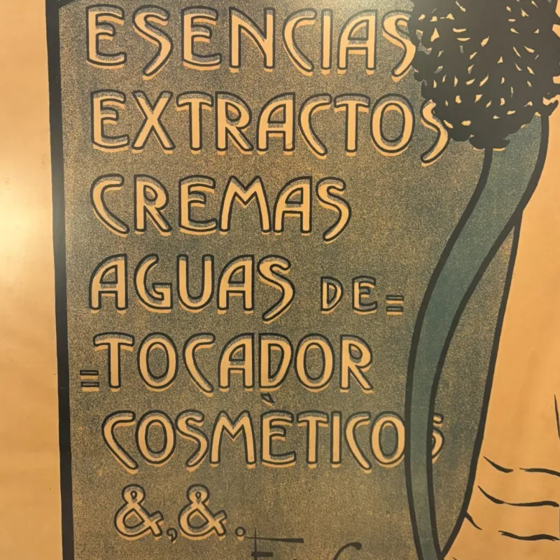 Pamono Art Nouveau Poster for Ladivfer Perfumeries by Francisco De Cidón, 1903> Posters|Wall Decor