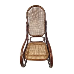 Pamono Art Nouveau Rocking Chair by Michael Thonet for Thonet Brothers, Austria, 1904><noscript><img width=