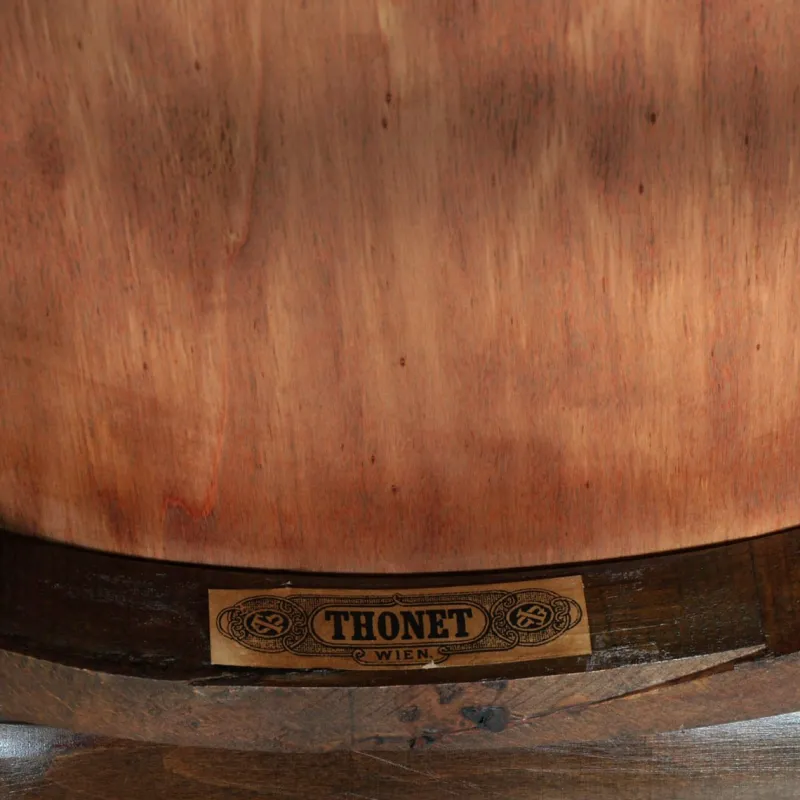 Pamono Art Nouveau Rocking Chair in Steam Bent Beechwood & Leather from Thonet> Rocking Chairs
