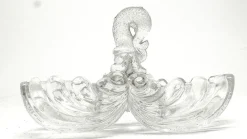 Pamono Art Nouveau Salt and Pepper Holder by Niemen Glassworks, Poland, 1920s> Salt & Pepper Shakers