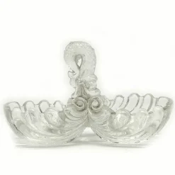 Pamono Art Nouveau Salt and Pepper Holder by Niemen Glassworks, Poland, 1920s><noscript><img width=