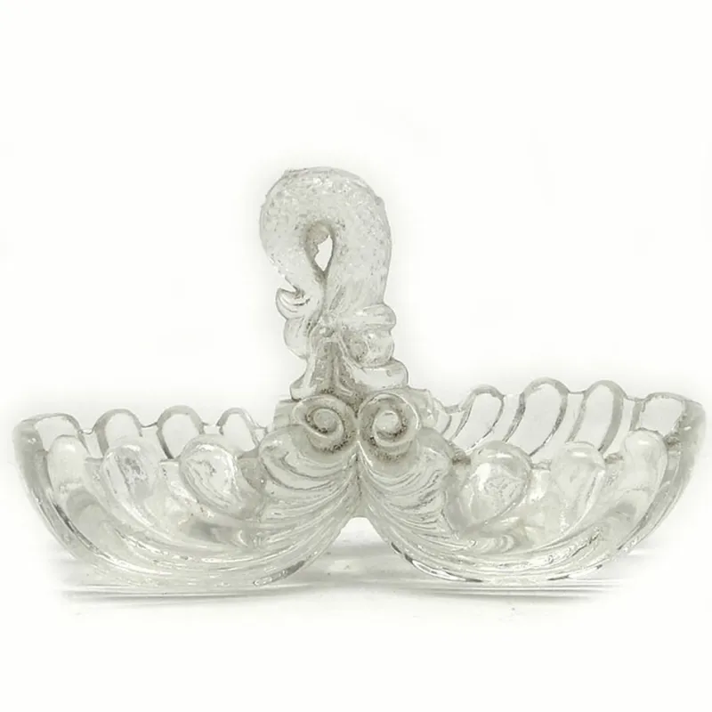 Pamono Art Nouveau Salt and Pepper Holder by Niemen Glassworks, Poland, 1920s> Salt & Pepper Shakers