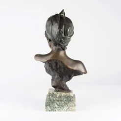 Discount Pamono Art Nouveau Sculpture, 1900, Bronze on Marble Base