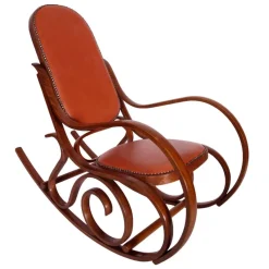Pamono Art Nouveau Steam Bent Beechwood Rocking Chair by Michael Thonet