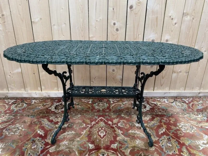 Online Pamono Art Nouveau Style Painted Iron Garden Table