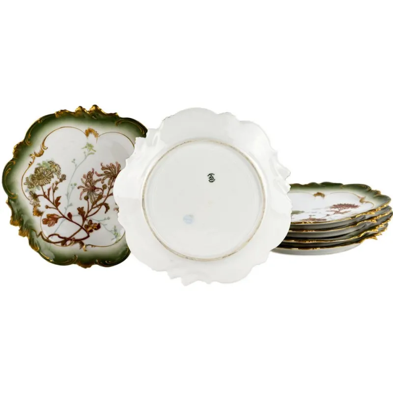 Hot Pamono Art Nouveau Style Porcelain Service, Limoges, 20th Century, Set of 11