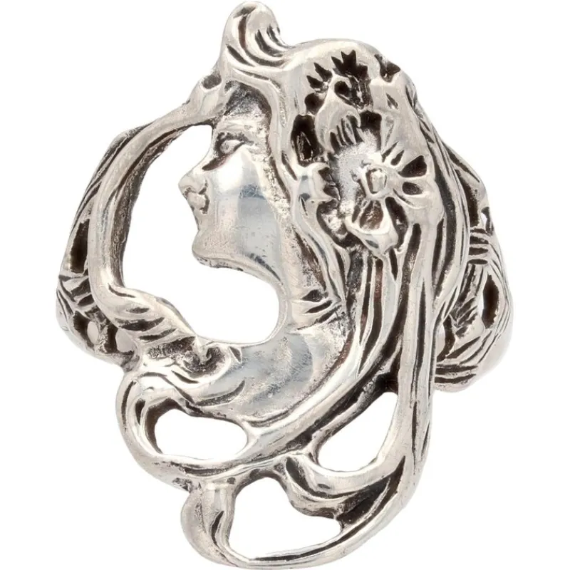 Pamono Art Nouveau Style Silver Ring> Rings