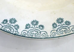 Pamono Art Nouveau Terre De Fer Plate Dish in Earthenware by Digoin Sarreguemines, 1890s