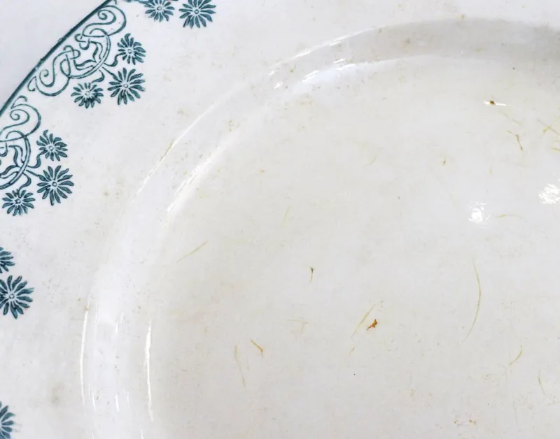 Pamono Art Nouveau Terre De Fer Plate Dish in Earthenware by Digoin Sarreguemines, 1890s