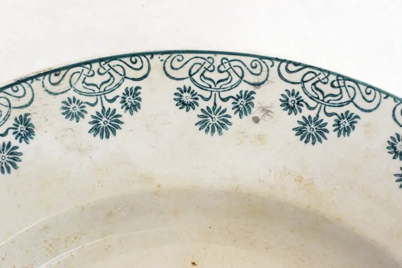 Pamono Art Nouveau Terre De Fer Plate Dish in Earthenware by Digoin Sarreguemines, 1890s