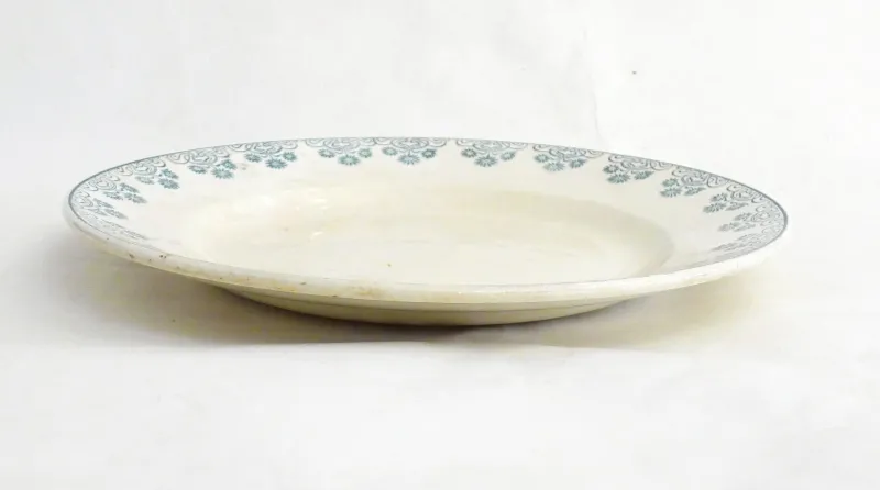 Pamono Art Nouveau Terre De Fer Plate Dish in Earthenware by Digoin Sarreguemines, 1890s
