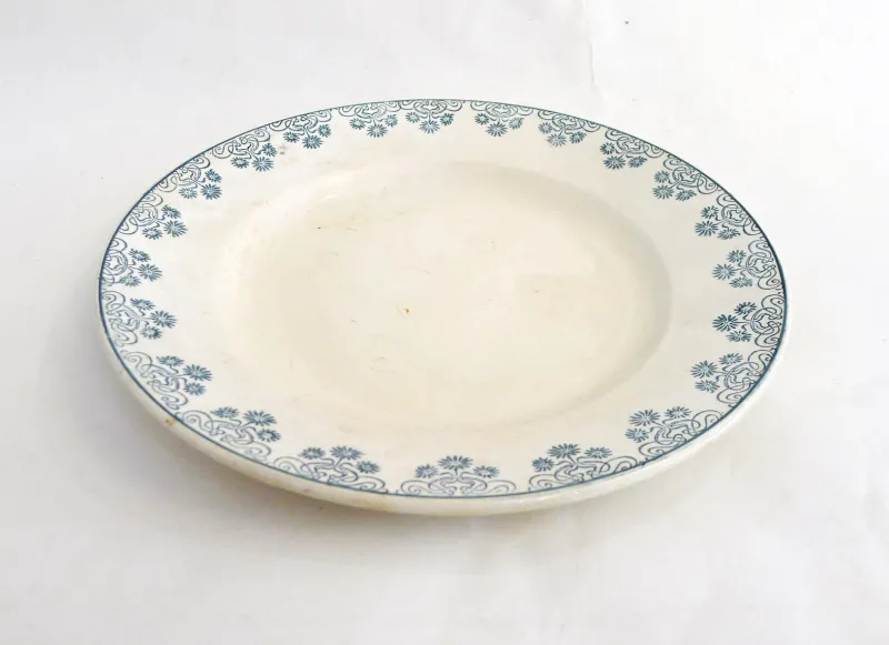 Pamono Art Nouveau Terre De Fer Plate Dish in Earthenware by Digoin Sarreguemines, 1890s