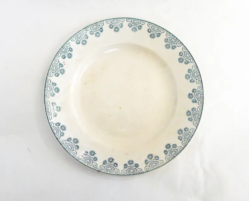 Pamono Art Nouveau Terre De Fer Plate Dish in Earthenware by Digoin Sarreguemines, 1890s