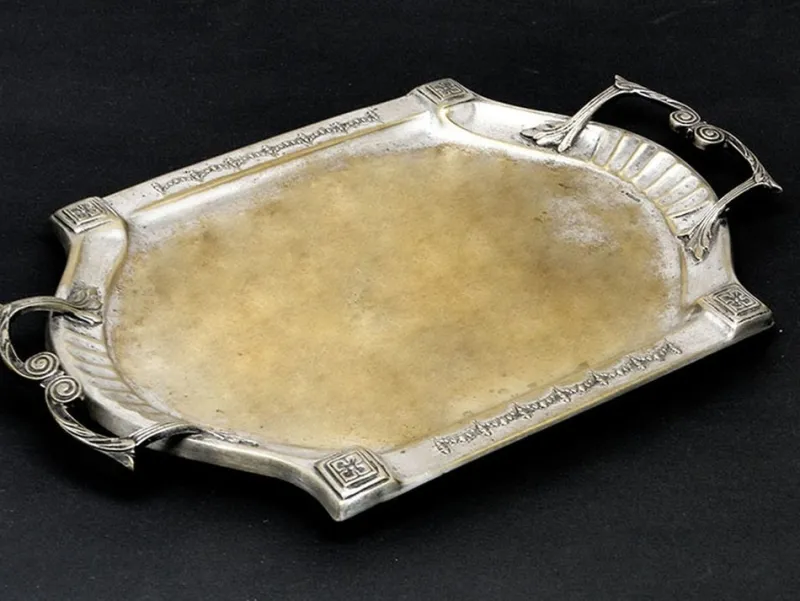 Best Pamono Art Nouveau Tray by Argentor, 1890s