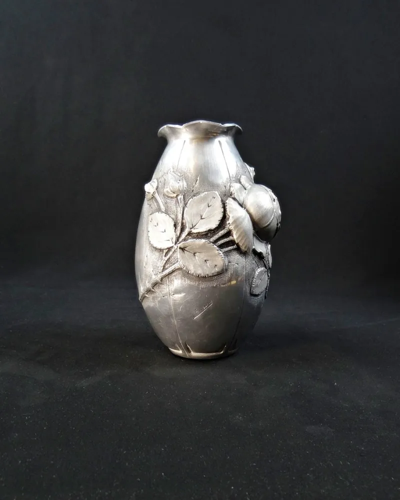 Outlet Pamono Art Nouveau Vase in Metalwork, 1920